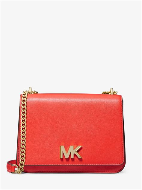 michael michael kors mott large two-tone leather shoulder bag|Michael Kors flat shoulder bags.